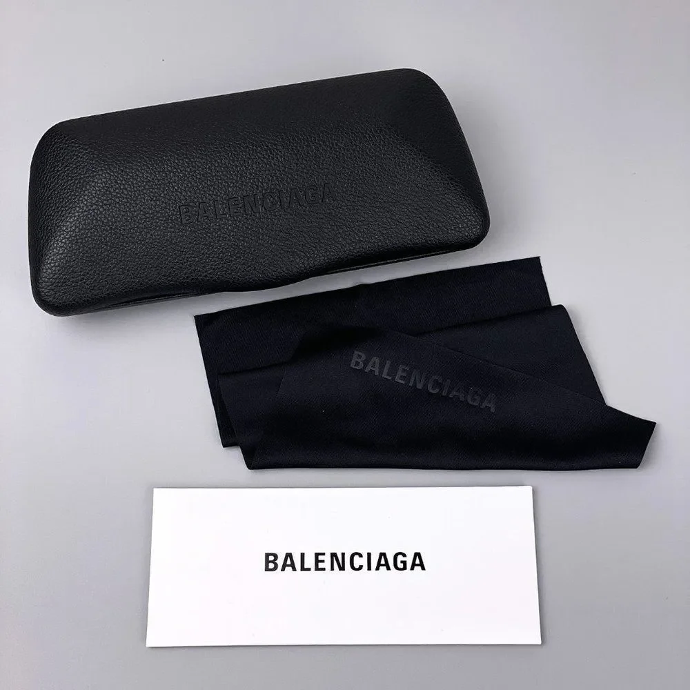 Balenciaga BB0003S 002 Sunglasses White Silver Grey Mirrored Unisex